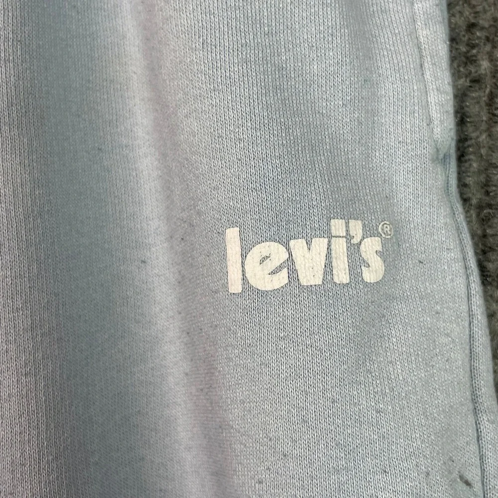Levi's Sweatpants Mens Large Blue Joggers Fleece Elastic Waist Logo Relaxed